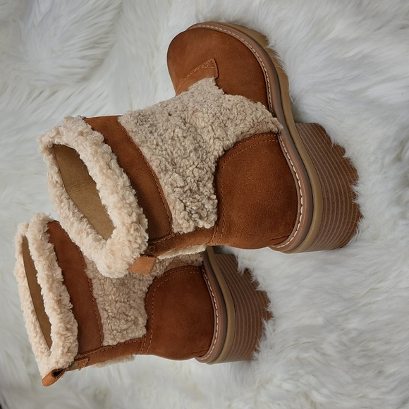 Naturalizer Jett Ankle Booties Winter Boots Tawny Brown - Picture 10 of 16